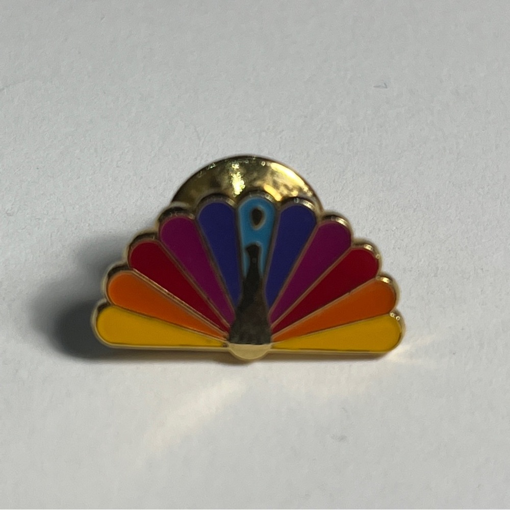 NBC peacock lapel hat pin